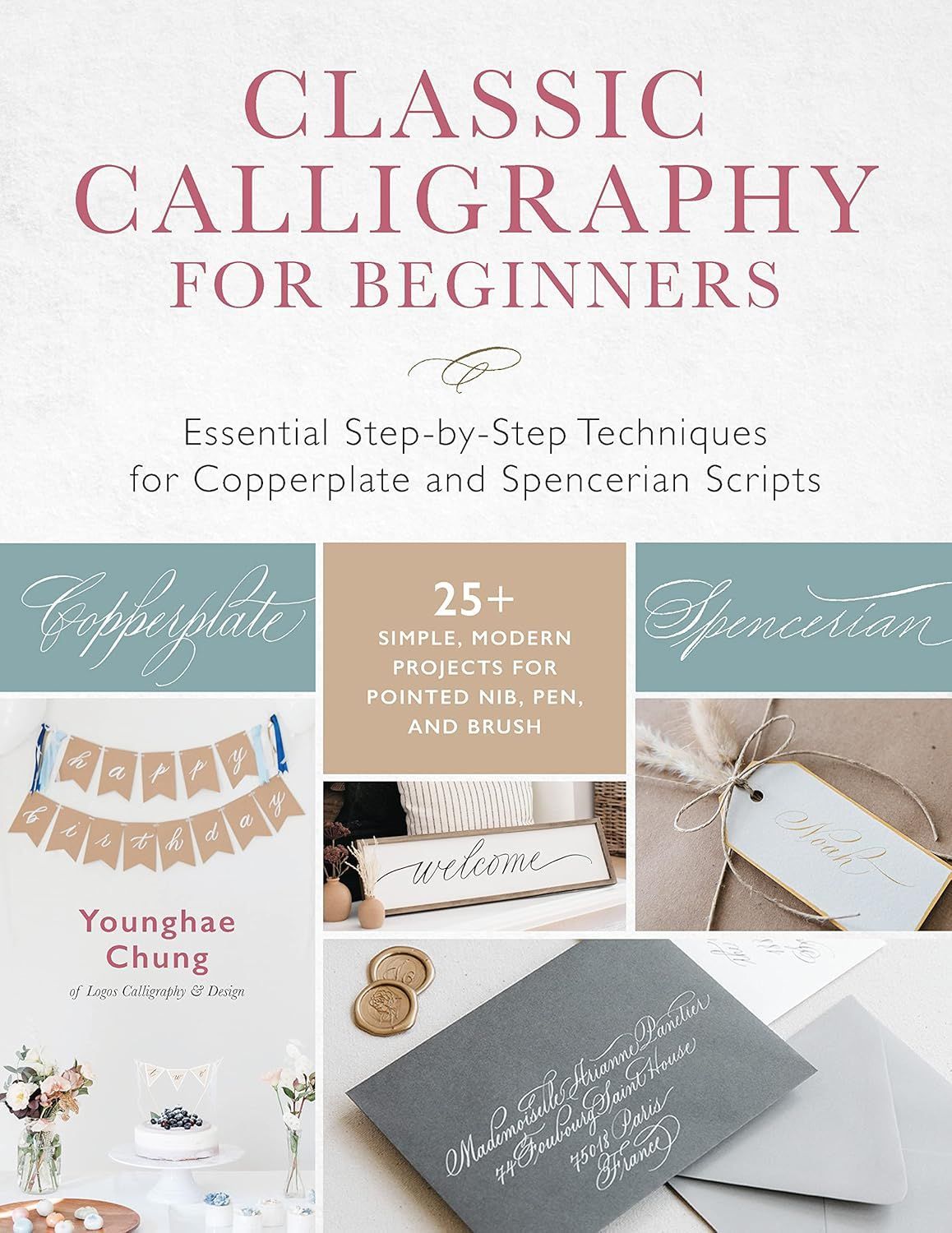Book cover of 'Classic calligraphy for beginners'.