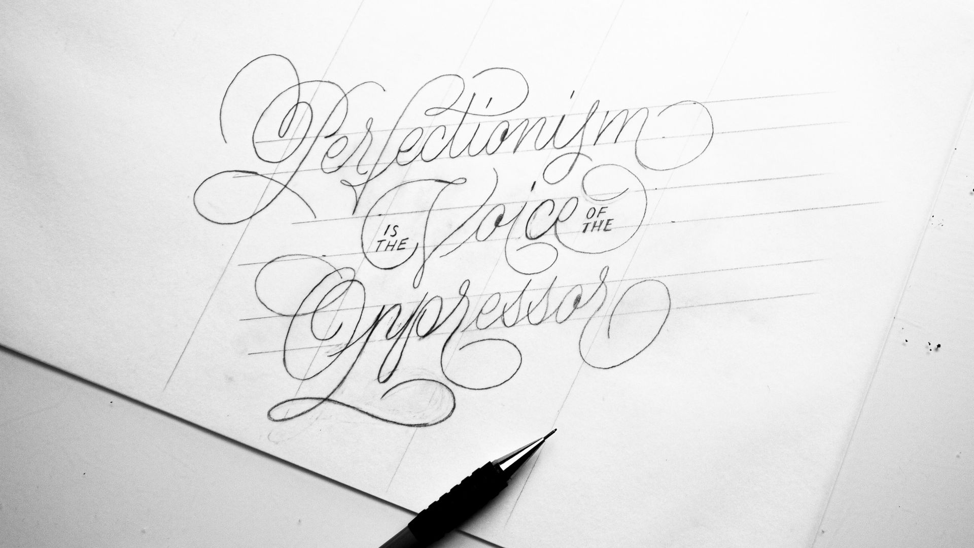 Hand lettering displaying a scary cat with the message 'Shitting bricks'.