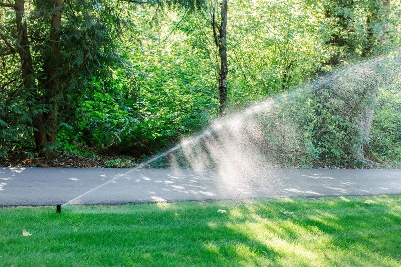 water sprinkler over grass