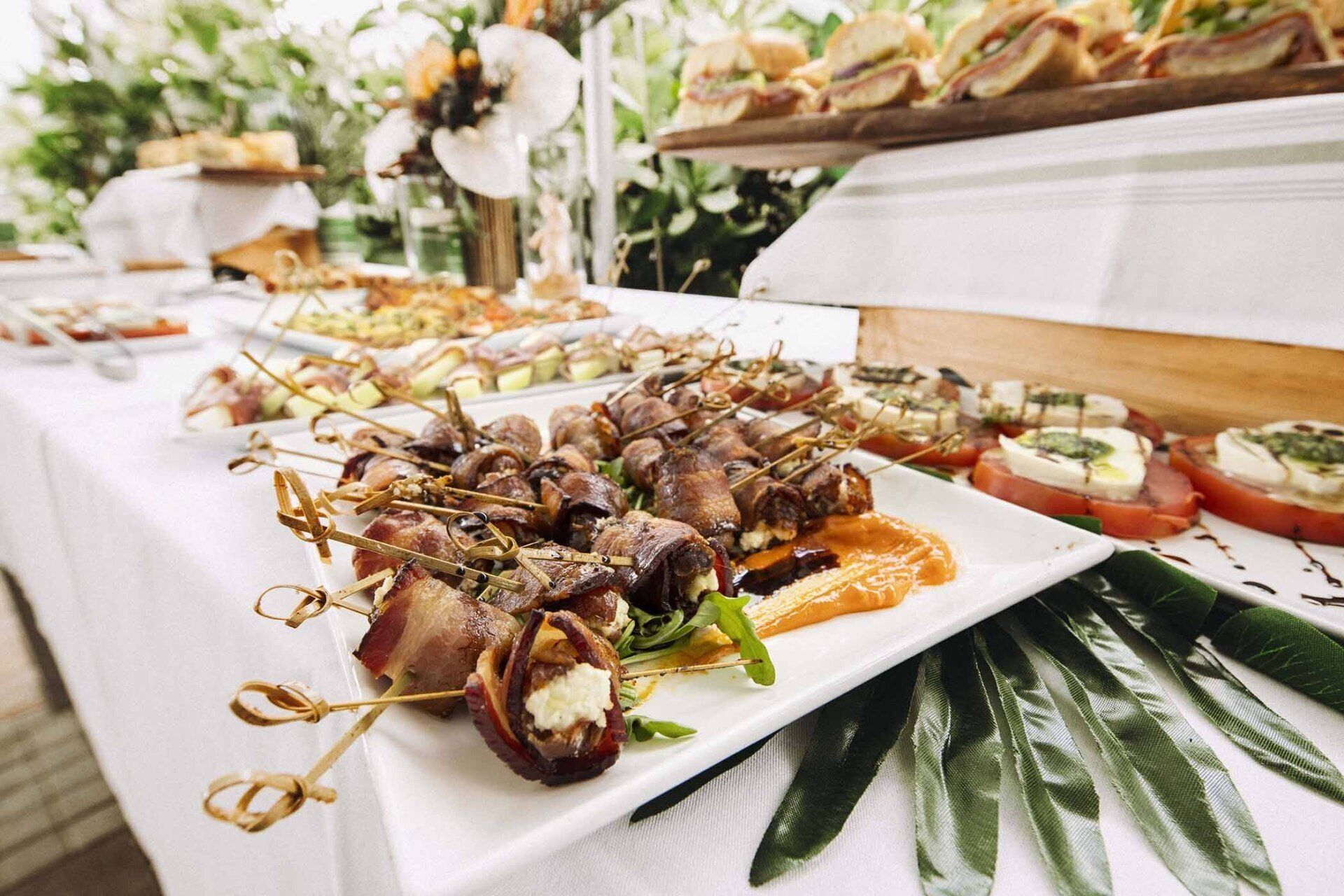 There are many different types of food on the table.