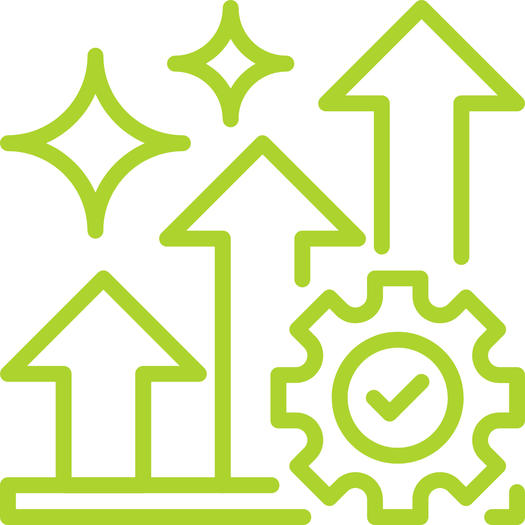 Green silhouette of a person, with a round head atop a rectangular body.