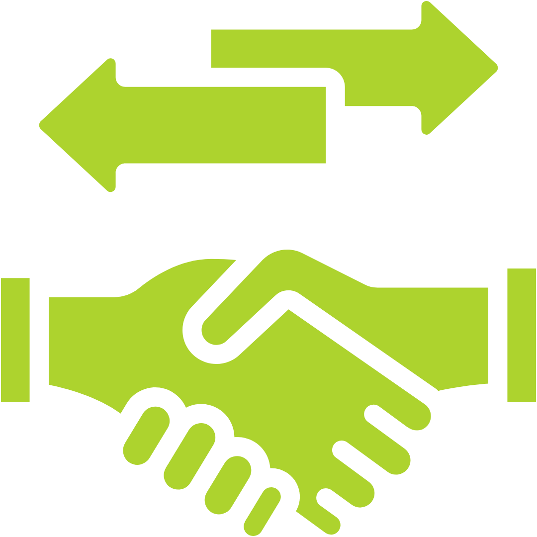 Green outline of a diamond on a white background.