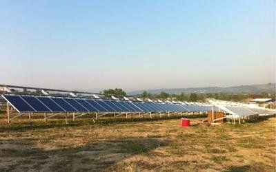 colonna di sostegno per impianto solare