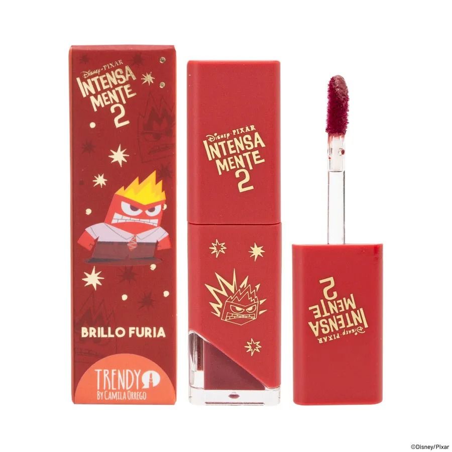 Set de brillo labial Intensa-Mente 2 con el tono Anger en envase rojo de Trendy