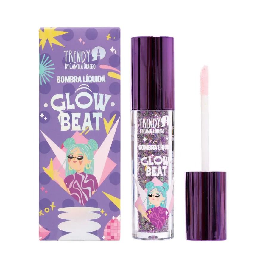 Un producto de sombra de ojos líquida Glow Beat de Trendy By Camila Orrego