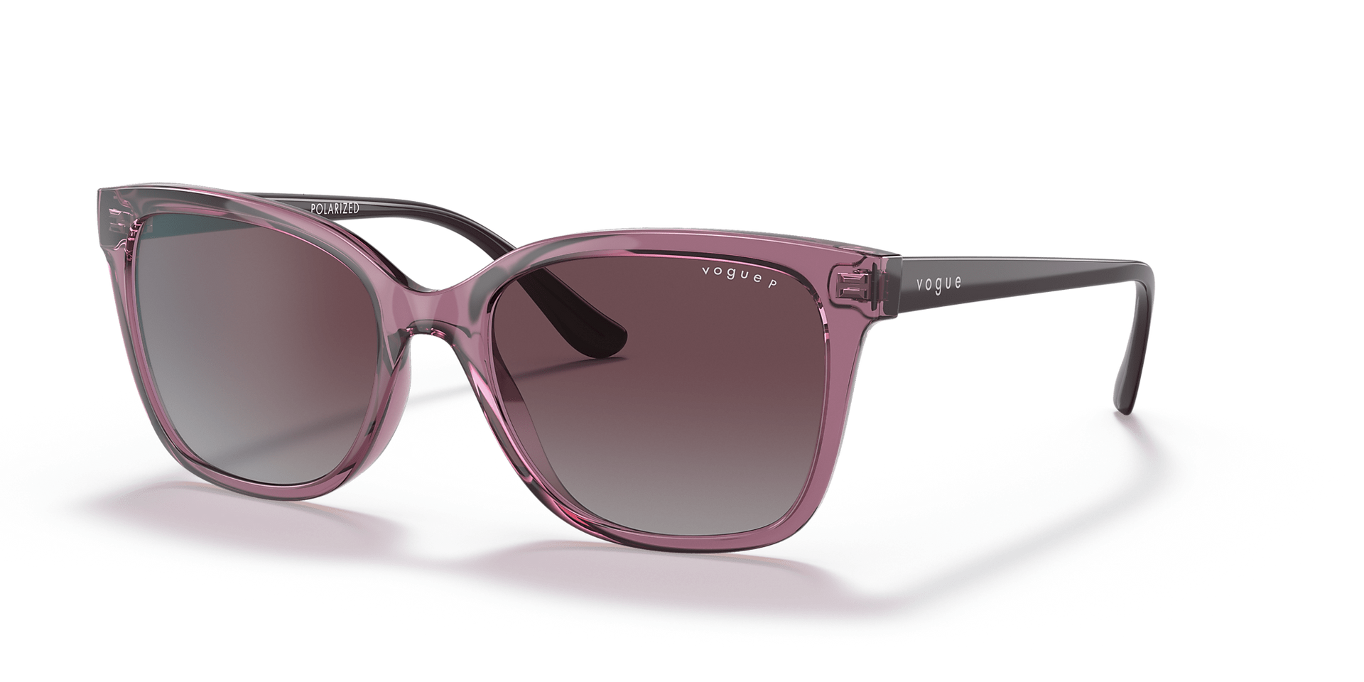 A pair of pink sunglasses on a white background.