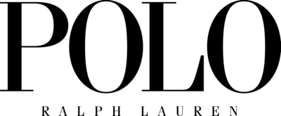 The logo for polo ralph lauren is black and white.