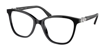 A pair of black glasses on a white background.