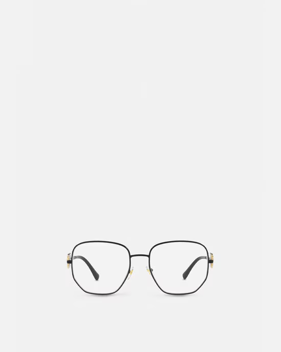 A pair of glasses on a white background.