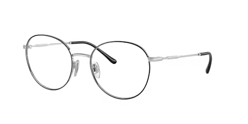 A pair of round glasses on a white background.