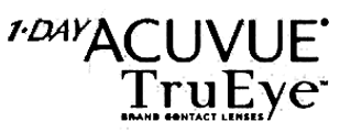 The logo for acuvue true eye brand contact lenses