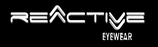 A black and white logo for reactive eyewear