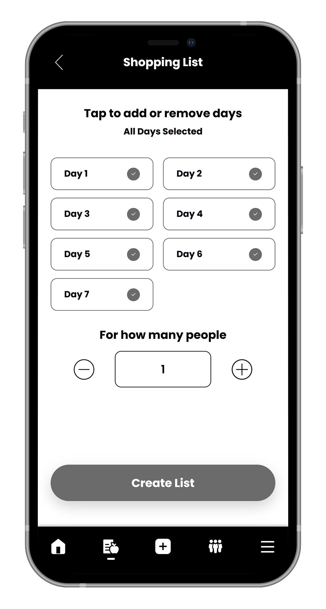 A black and white screenshot of a cell phone.
