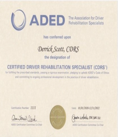 ADED Certificate