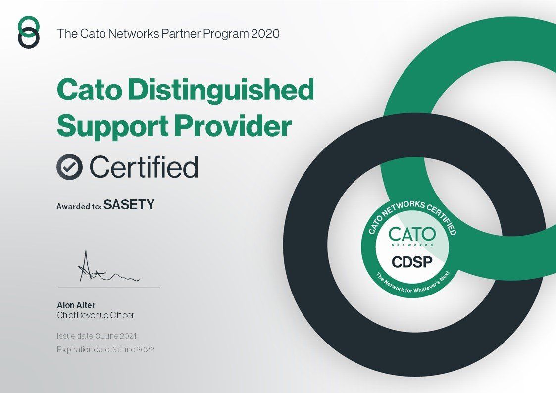 SASETY obtient l'accréditation CDSP de CATO NETWORKS