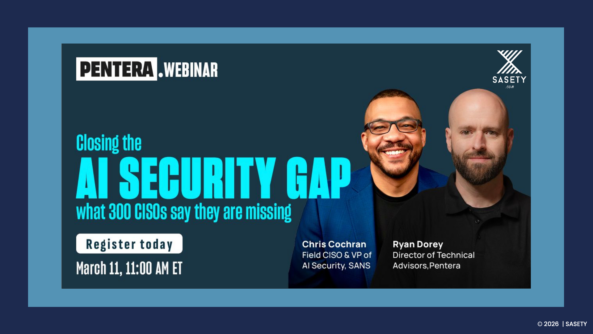 INSCRIPTION WEBINAIRE Pentera || ? MERCREDI 11 MARS 2026 - ? 11:00 AM et 5:00 PM CET
