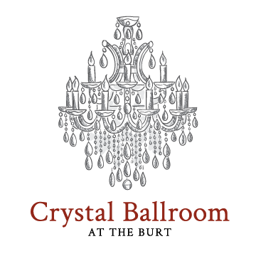 A logo for the crystal ballroom at the burt
