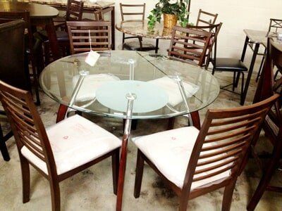 Round Glass Dining Table — tables for sale in Sacramento, CA