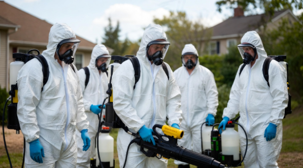 Greenheat NJ team performing professional Carpenter Ants Control in New Jersey.