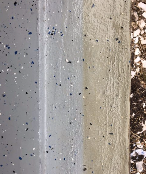 diy epoxy floor coating yellowing from the sun's UV rays.