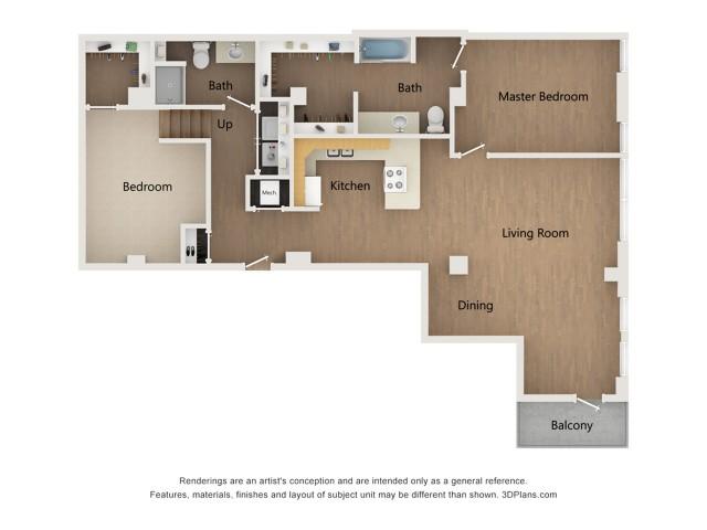 Stuart Hall Lofts Two Bedroom + Den