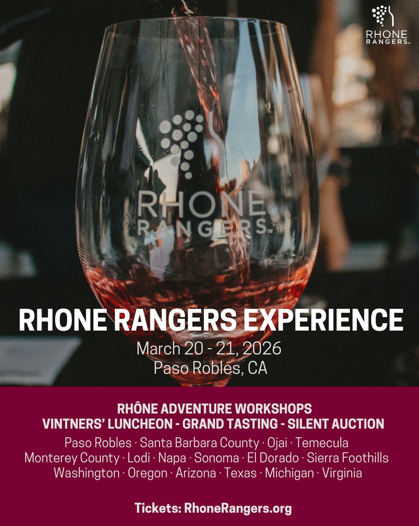 Wine tasting event poster: 