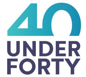 A logo for a company called 40 under forty
