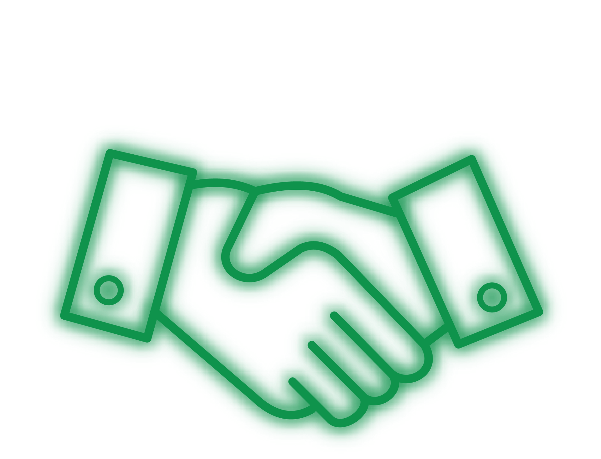 orange handshake icon