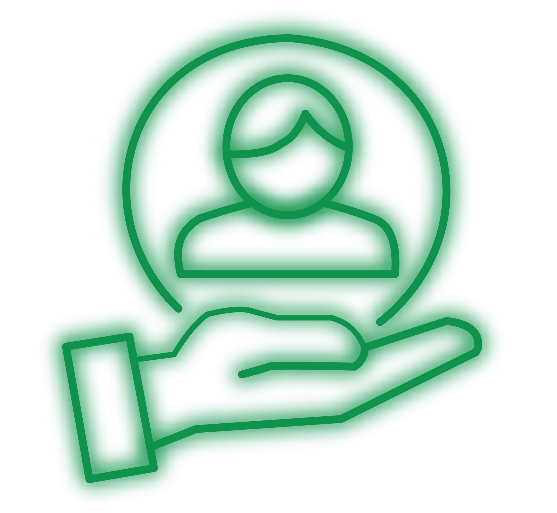 Orange customer service icon