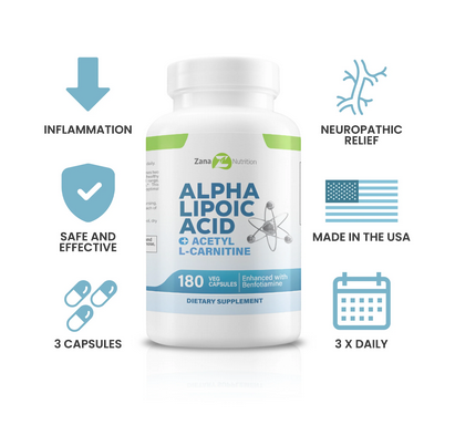 Bottle of Alpha Lipoic Acid & Acetyl L-Carnitine 