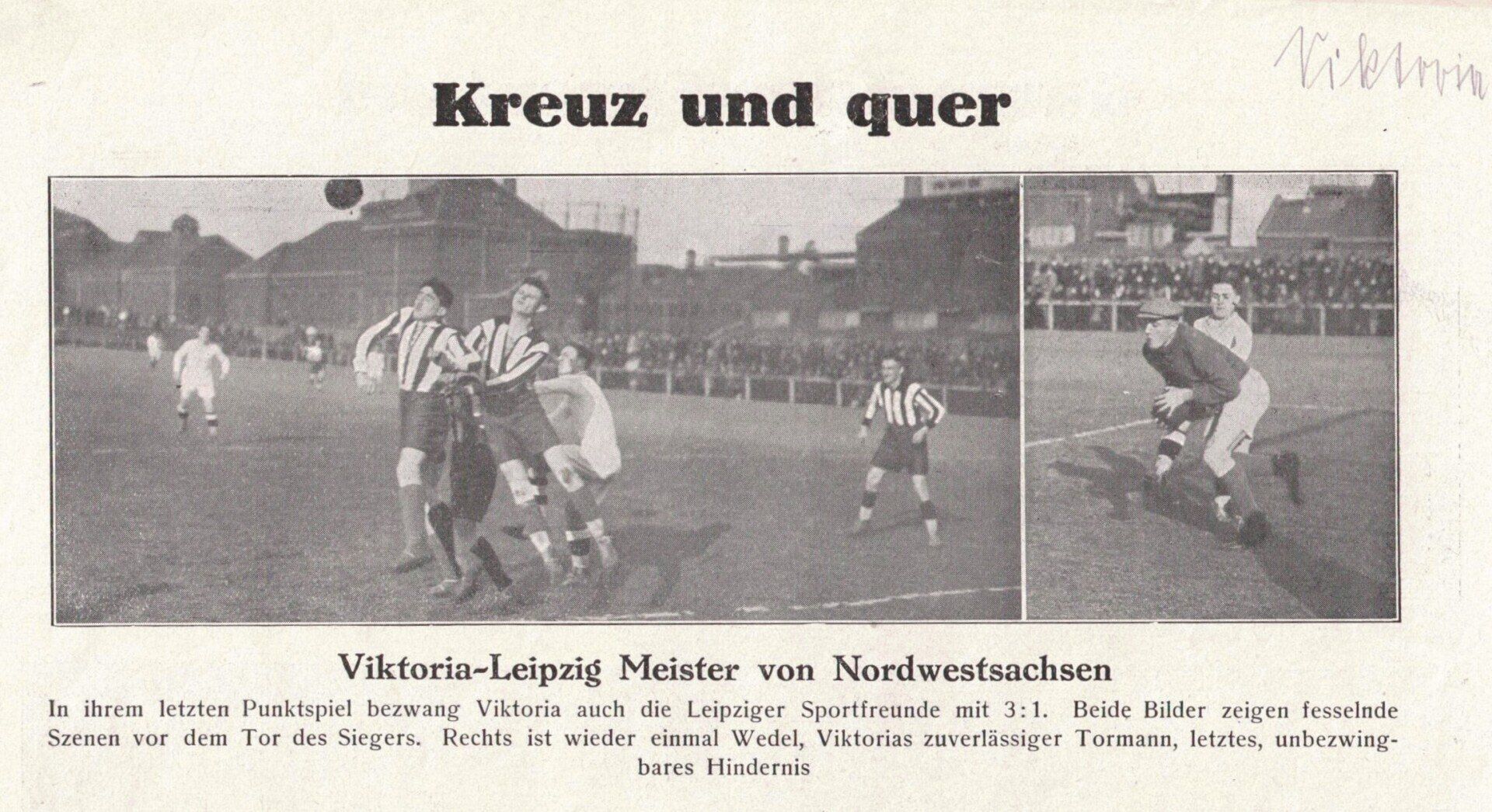 1929 Zeitungsartikel Victoria Leipzig