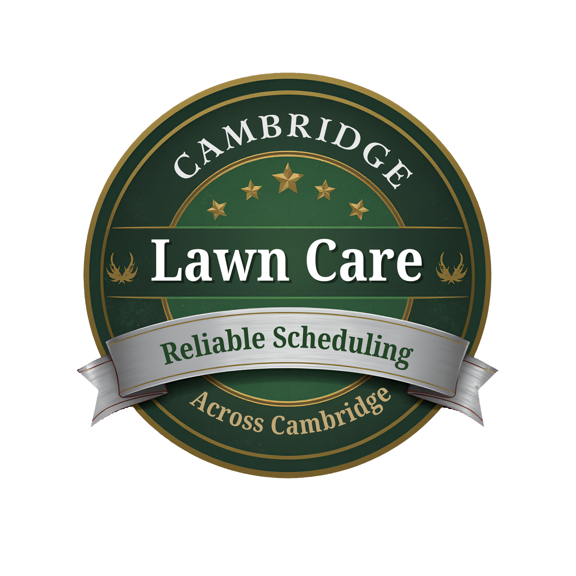 Cambridge Lawn Care truck parked at a service site