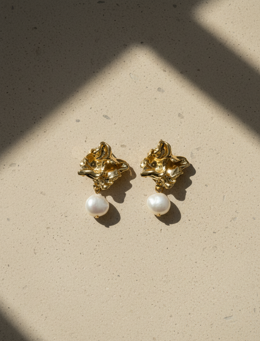 Sonne Womens Earrings 18k gold plated brass ; fashion