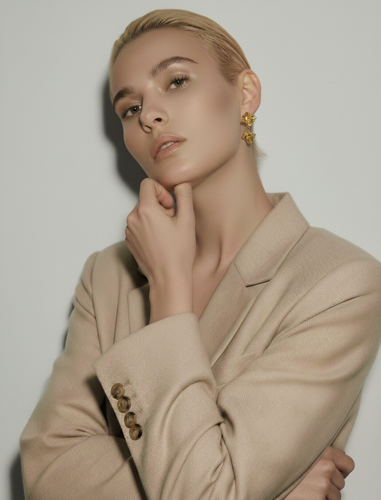 Sonne Womens Earrings 18k gold plated brass ; fashion