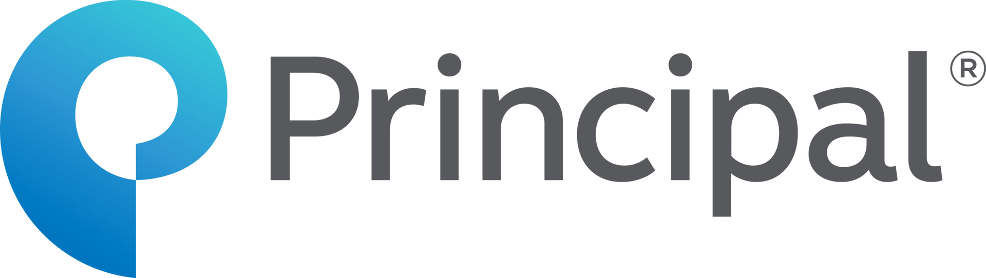 The principal logo is blue and white with a blue circle in the middle.