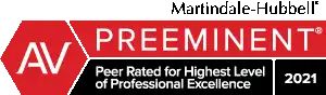 AV Preeminent Peer Review Rating, Martindale-Hubbell