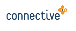 Connective logo: Blue text with orange symbol of connected shapes.