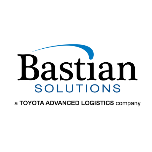 The logo for bastian solutions is a toyota advanced logistics company.