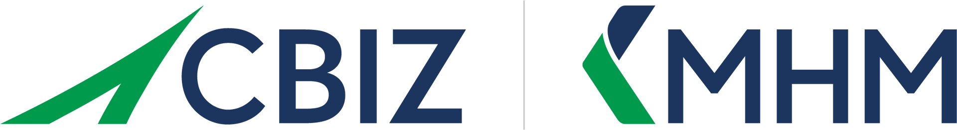 A blue and green logo for a company called cbiz