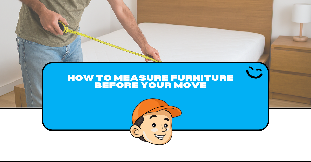 measure furniture before moving, measure sofa, measure bed, measure dressers, measure bookcases