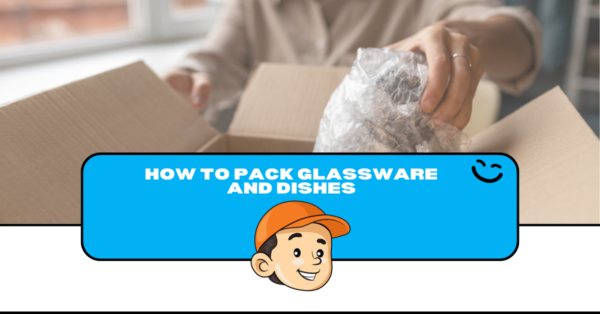 how to pack glassware and dishes