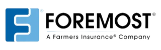 Foremost logo with blue icon and black text, “A Farmers Insurance Company” tagline underneath