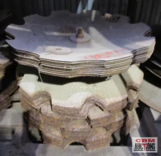 A stack of cbm auctions gears sitting on top of each other