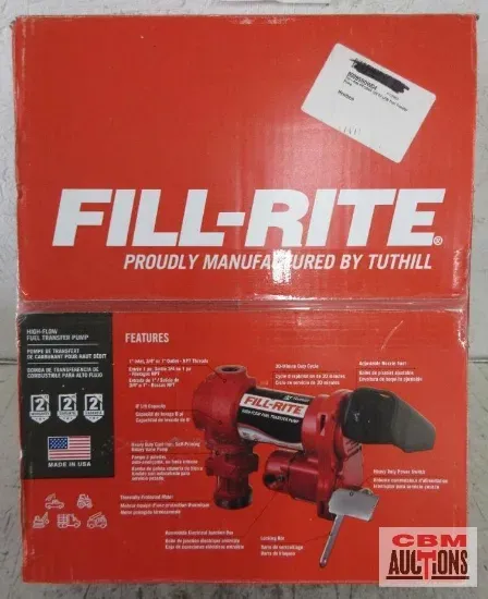 A red fill-rite box with a card on top