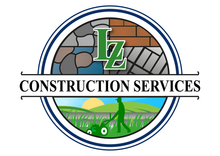 LZ Construction Services Logo for LZ Construction Services: Circle with stylized letters, brick, stone, and lawn care scene.