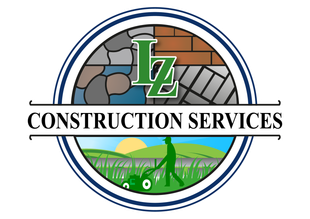 Building Strength That Lasts Logo for LZ Construction Services: Green initials