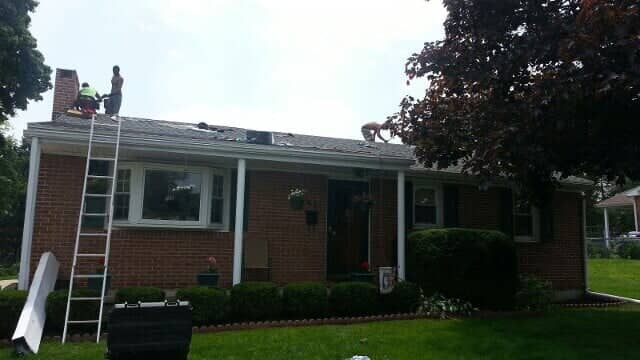 Workers Installing Roof Tiles — York, PA — Dallastown Roofing & Contracting