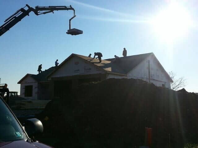 Workers Working On New Roof — York, PA — Dallastown Roofing & Contracting