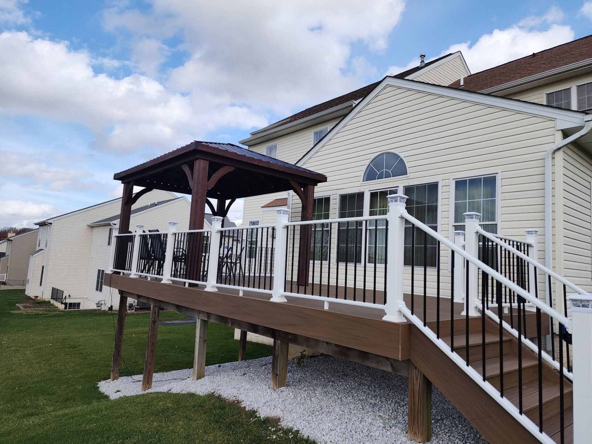 Brown & White Deck — Red Lion, PA — Dallastown Roofing & Contracting