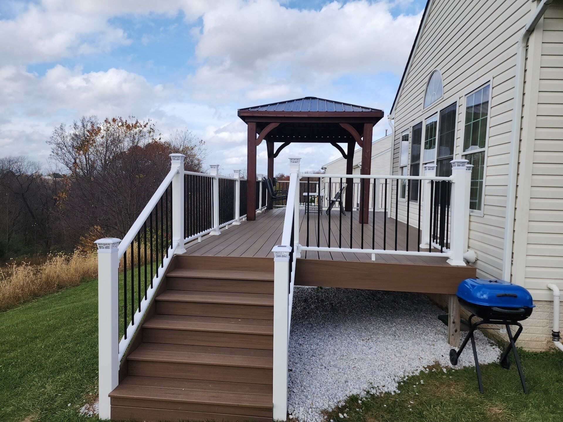 Brown & White Deck Sideview — Red Lion, PA — Dallastown Roofing & Contracting